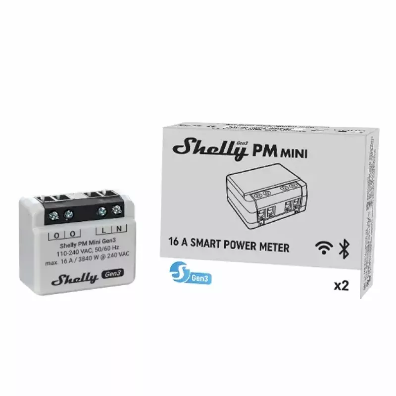 Smart switch Shelly PM Mini Gen3 bezdrôtový 110-240V 1,2W