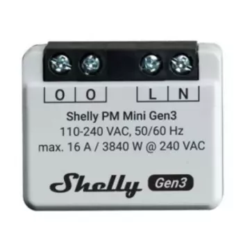 Smart switch Shelly PM Mini Gen3 bezdrôtový 110-240V 1,2W