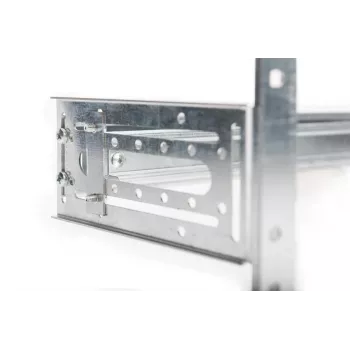 DIGITUS držiak na lištu DIN, 4U, 178 x 483 x 223 mm, pozinkovaný, vrátane lišty DIN, variabilná hĺbka a výška