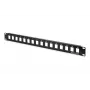 DIGITUS modulárny patch panel, nechránený 16-portový, blank, 1U, montáž do racku, farba čierny RAL 9005