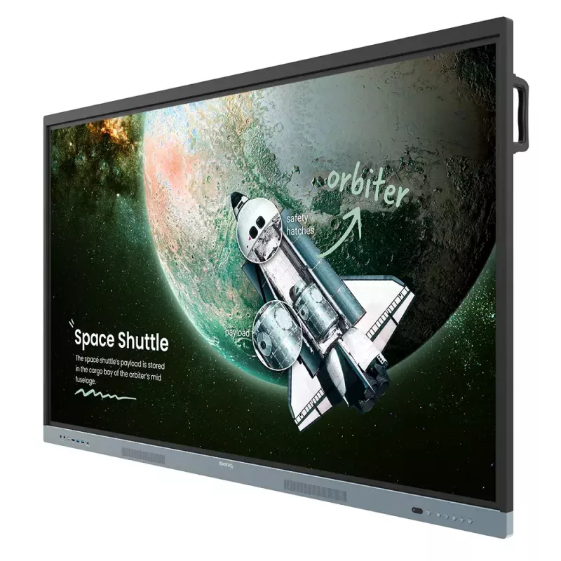 BenQ RE6504 interaktívny plochý displej 165,1 cm (65 inch) 450 cd/m² 4K Ultra HD čierna, sivá dotyková obrazovka integrovaný procesor Android