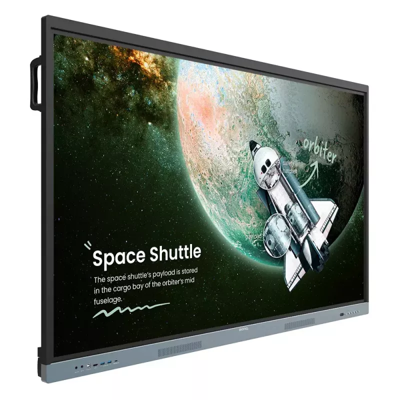 BenQ RE6504 interaktívny plochý displej 165,1 cm (65 inch) 450 cd/m² 4K Ultra HD čierna, sivá dotyková obrazovka integrovaný procesor Android