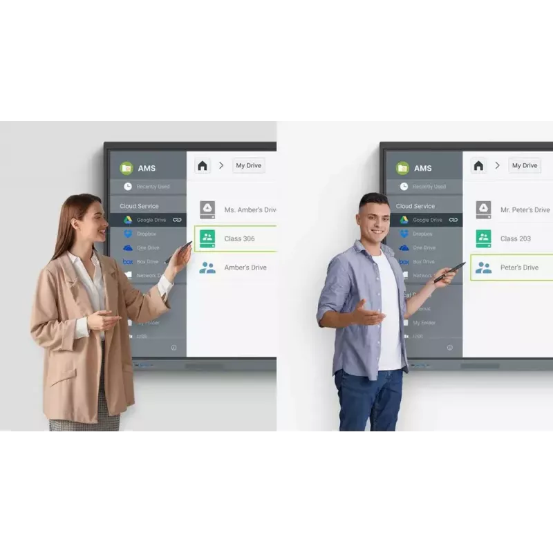 BenQ RE6504 interaktívny plochý displej 165,1 cm (65 inch) 450 cd/m² 4K Ultra HD čierna, sivá dotyková obrazovka integrovaný procesor Android