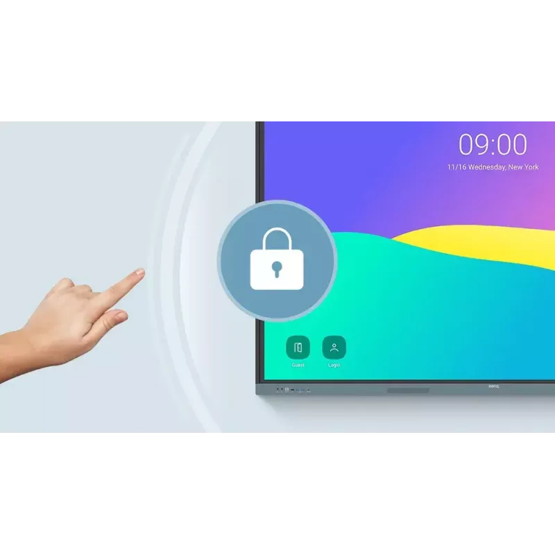 BenQ RE6504 interaktívny plochý displej 165,1 cm (65 inch) 450 cd/m² 4K Ultra HD čierna, sivá dotyková obrazovka integrovaný procesor Android