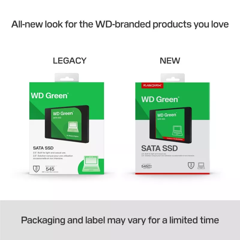 WESTERN DIGITAL SSD - WD Green - 250 GB - SATA 6Gb/s - 2,5 inch/7 mm puzdro
