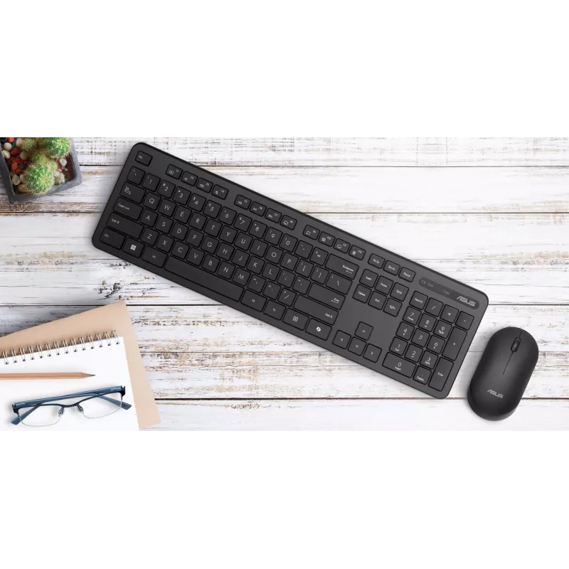 ASUS CW100 klávesnica myš v balení univerzálna RF bezdrôtová + USB čierna