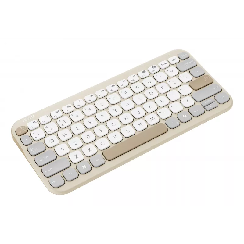 ASUS Marshmallow KW100 klávesnica bezdrôtová Bluetooth QWERTZ béžová sivá biela