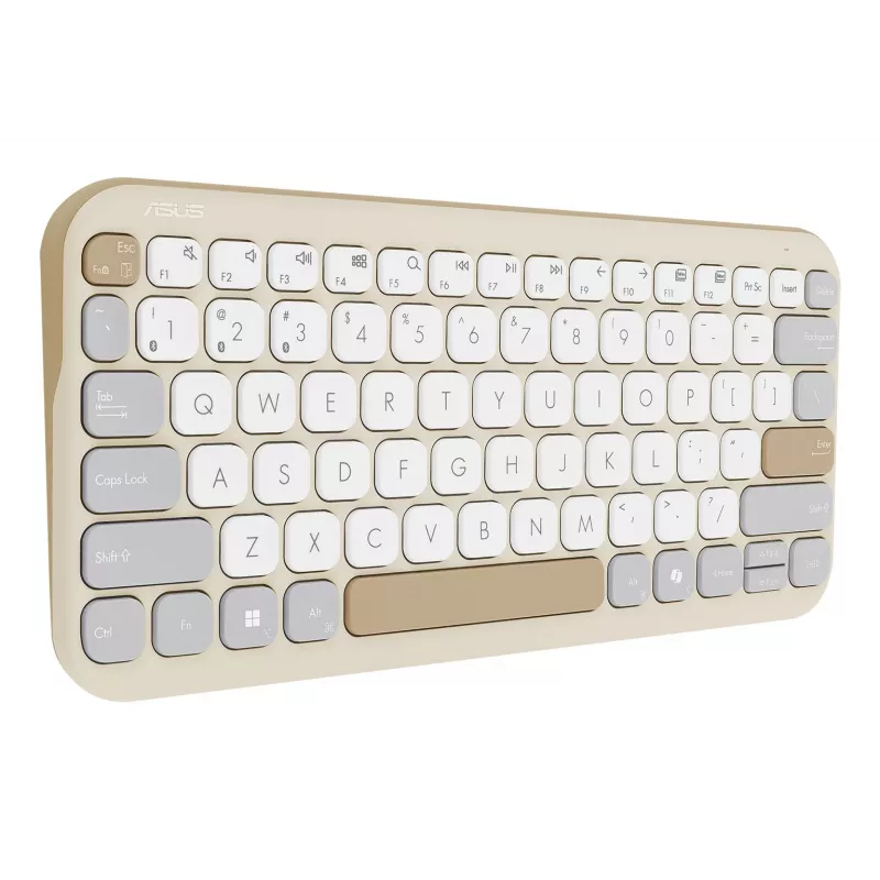ASUS Marshmallow KW100 klávesnica bezdrôtová Bluetooth QWERTZ béžová sivá biela