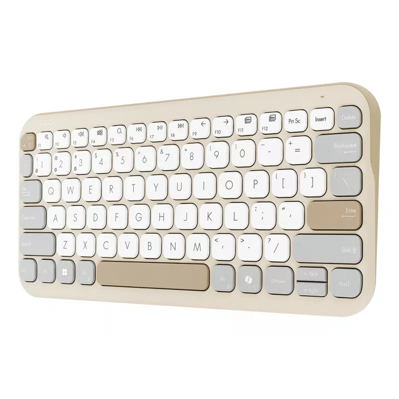 ASUS Marshmallow KW100 klávesnica bezdrôtová Bluetooth QWERTZ béžová sivá biela