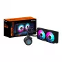 GIGABYTE AORUS WATERFORCE II 240 AIO kvapalinový chladič CPU – 2x120mm ARGB ventilátory, posuvný uzamykací mechanizmus, DAISY-CHAIN, kompatibilný s Intel LGA 1851 a AMD AM5
