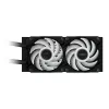 GIGABYTE AORUS WATERFORCE II 240 AIO kvapalinový chladič CPU – 2x120mm ARGB ventilátory, posuvný uzamykací mechanizmus, DAISY-CHAIN, kompatibilný s Intel LGA 1851 a AMD AM5