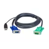 ATEN USB KVM kábel 5m, 5 m, VGA, čierna, HDB-15 + USB A, SPHD-15, samec