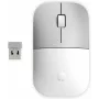 HP Z3700 keramická biela bezdrôtová myš, obojručná, optická, RF Wireless, 1200 DPI, strieborná, biela