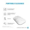 HP Z3700 keramická biela bezdrôtová myš, obojručná, optická, RF Wireless, 1200 DPI, strieborná, biela