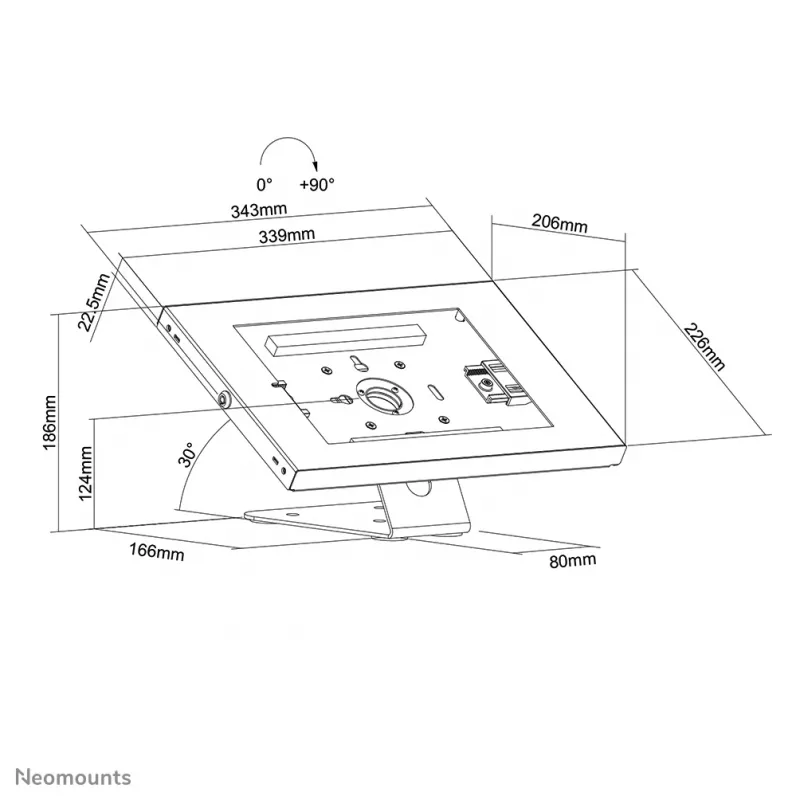 Neomounts DS15-630WH1 stojan na tablet na stôl a stenu 9,7-11