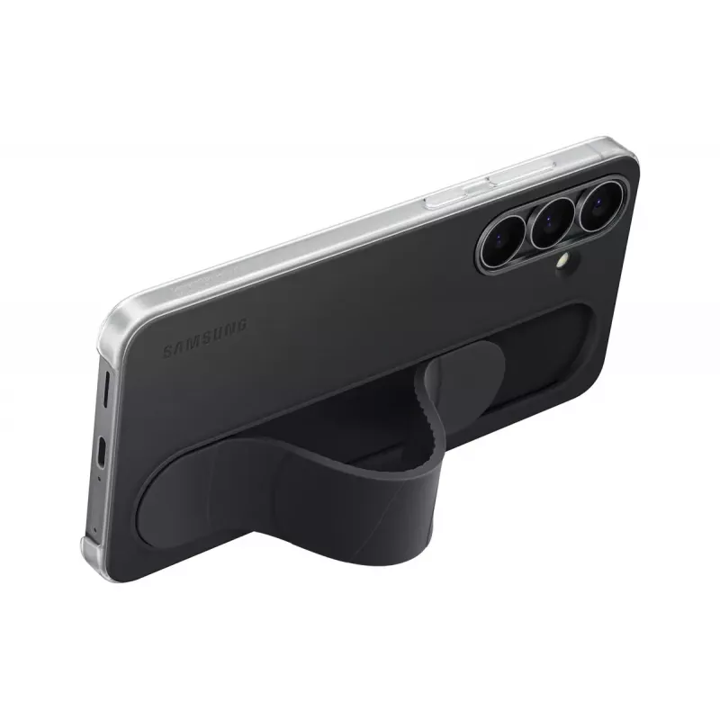 Protective Standing Grip puzdro Samsung pre Galaxy S25 FE, čierna, stojan na stôl
