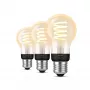 Philips Hue White Ambiance E27 A60 inteligentná žiarovka s vláknom, 7 W, 550 lm, 3 ks