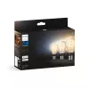 Philips Hue White Ambiance E27 A60 inteligentná žiarovka s vláknom, 7 W, 550 lm, 3 ks
