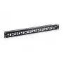 Equip 24-portový Keystone Cat.6A tienený patch panel, čierny