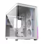 FSP M580-WP Plus počítačová skriňa Midi Tower, ATX, ARGB, tvrdené sklo, biela