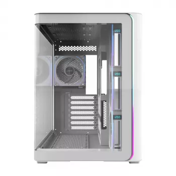 FSP M580-WP Plus skriňa Midi Tower mITX, mATX biela ARGB, Midi Tower, PC, biela, ATX, micro ATX, Mini-ITX, sklo, SPCC, 16 cm