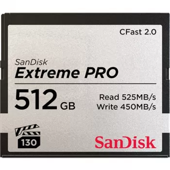 WESTERN DIGITAL SanDisk Extreme Pro Cfast 2.0 pamäťová karta 512GB – 525 MB/s rýchlosť čítania