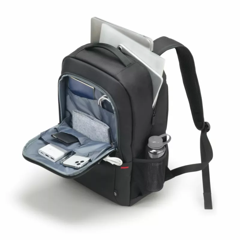 DICOTA Eco Backpack Plus Base – taška na notebook 13-15,6 palcov – čierna / 300d Rpet polyester