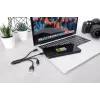 DIGITUS USB nabíjací kábel USB A – Lightning+Micro B+Type-C M/M/M/M 15 cm 3-in-1 kábel, bavlna, CE, čierny