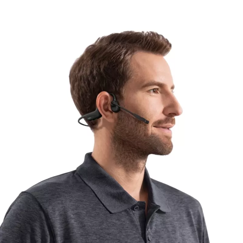 SHOKZ C110-AI-BK-EN slúchadlá/headset bezdrôtové Ear-Hook kancelária/call centrum Bluetooth čierne