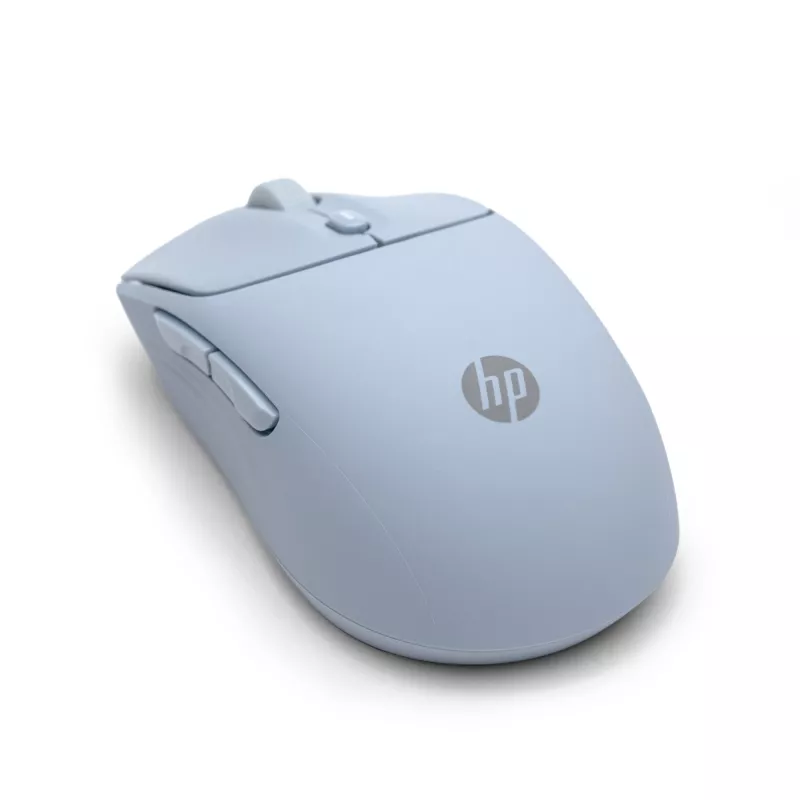 HP 400 tichá modrá bezdrôtová myš, obojručná, RF Wireless + Bluetooth, 6000 DPI, modrá