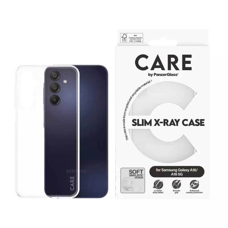 Puzdro PanzerGlass CARE by módne puzdro transparentné X-Ray Soft Basic Samsung A15 A15 5G
