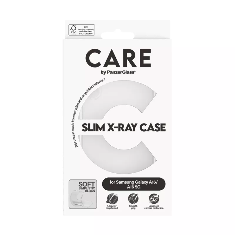 Puzdro PanzerGlass CARE by módne puzdro transparentné X-Ray Soft Basic Samsung A15 A15 5G