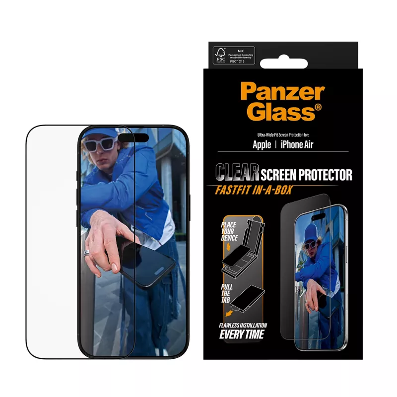 PanzerGlass ® ochranná fólia displeja iPhone Air | Ultra-Wide Fit s FASTFIT IN-A-BOX
