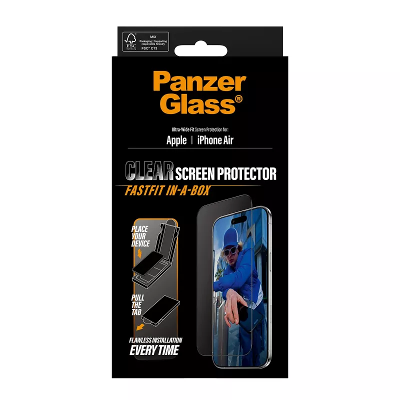 PanzerGlass ® ochranná fólia displeja iPhone Air | Ultra-Wide Fit s FASTFIT IN-A-BOX