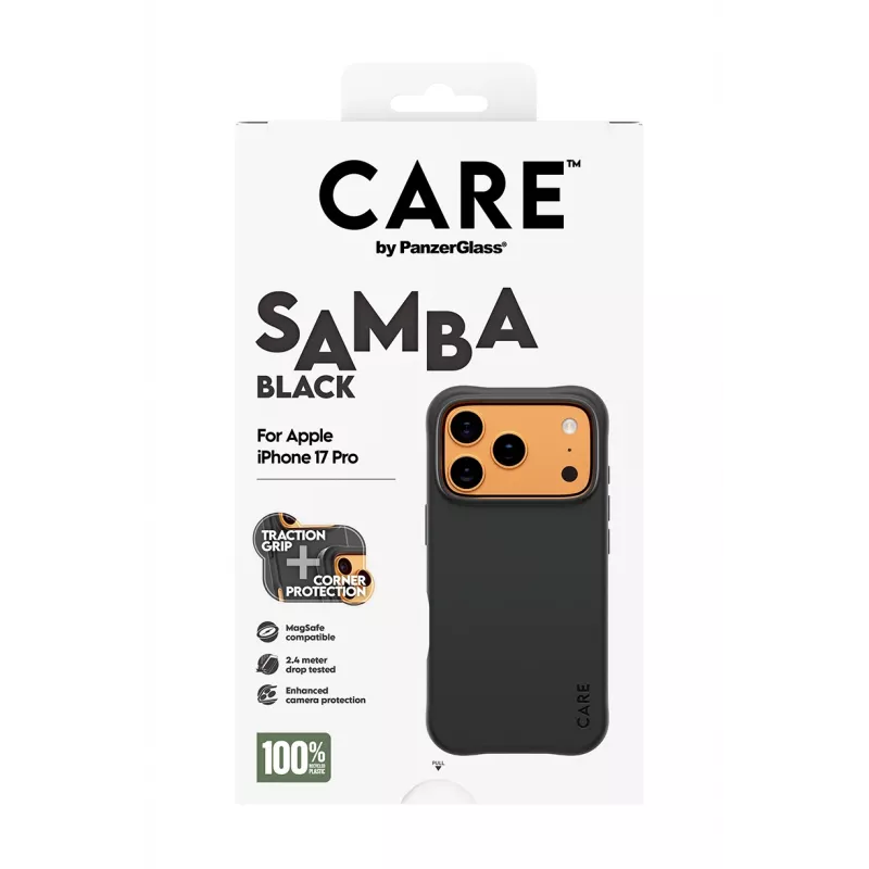 Puzdro PanzerGlass CARE by Fashionable Case Samba Black w. MagSafe iPhone 17 Pro