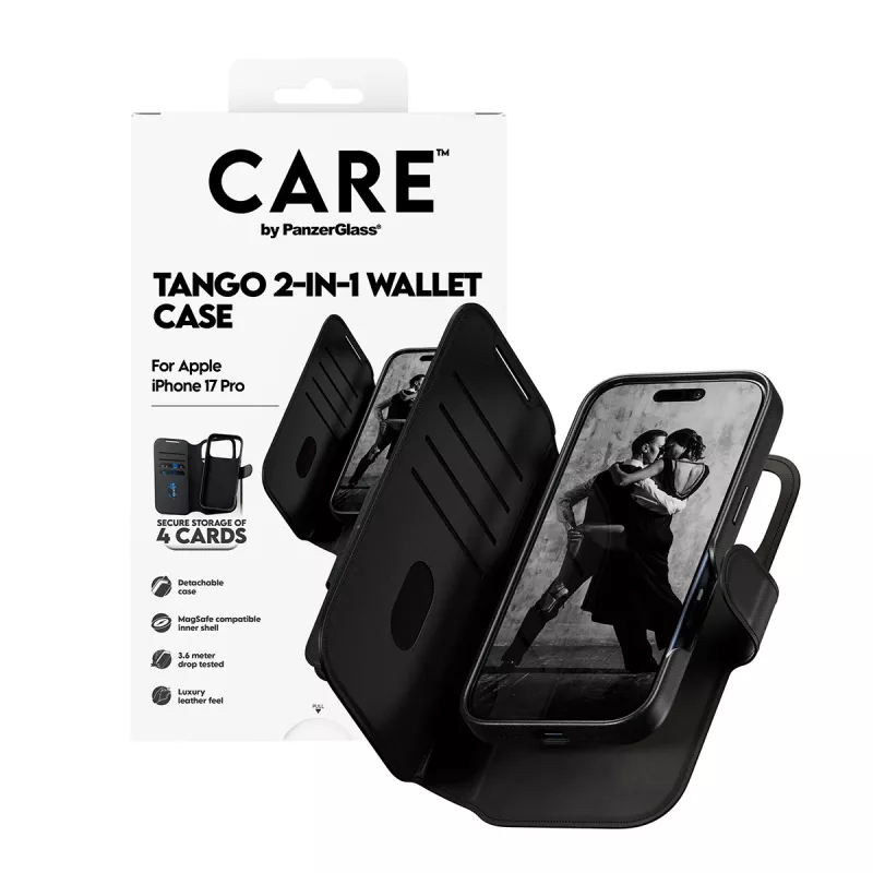 PanzerGlass CARE™ by ® Tango 2-in-1 puzdro s peňaženkou s MagSafe iPhone 17 Pro