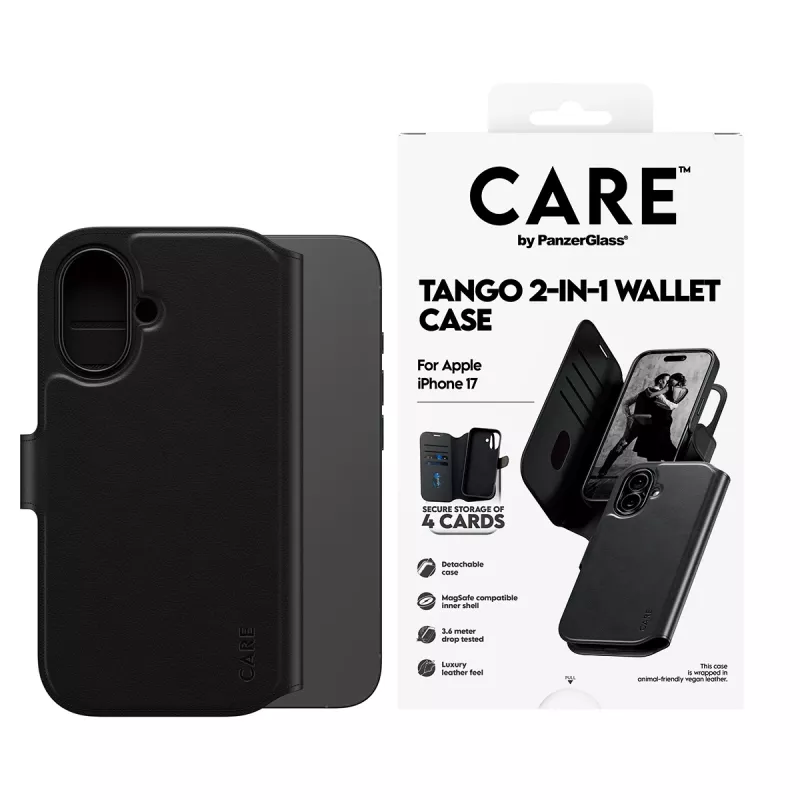 PanzerGlass CARE™ by ® Tango 2-in-1 puzdro s peňaženkou s MagSafe iPhone 17