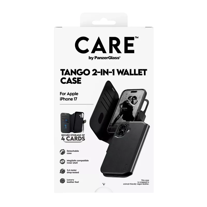 PanzerGlass CARE™ by ® Tango 2-in-1 puzdro s peňaženkou s MagSafe iPhone 17