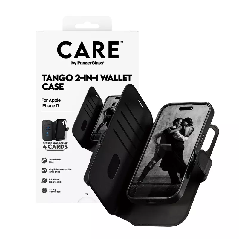 PanzerGlass CARE™ by ® Tango 2-in-1 puzdro s peňaženkou s MagSafe iPhone 17