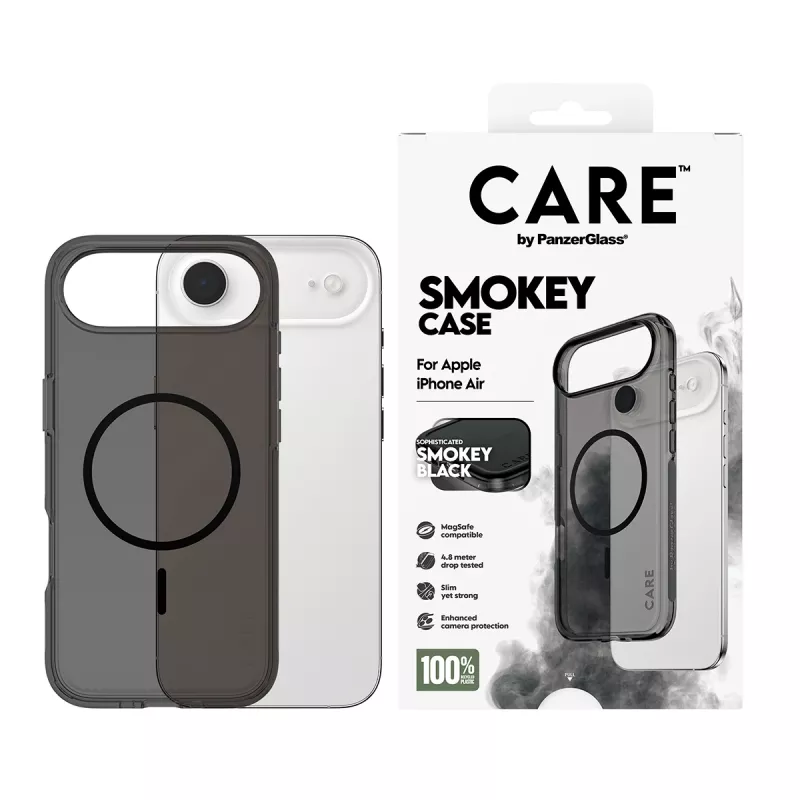 PanzerGlass CARE™ by ® Urban Explorer Case Smokey s čiernou MagSafe iPhone Air