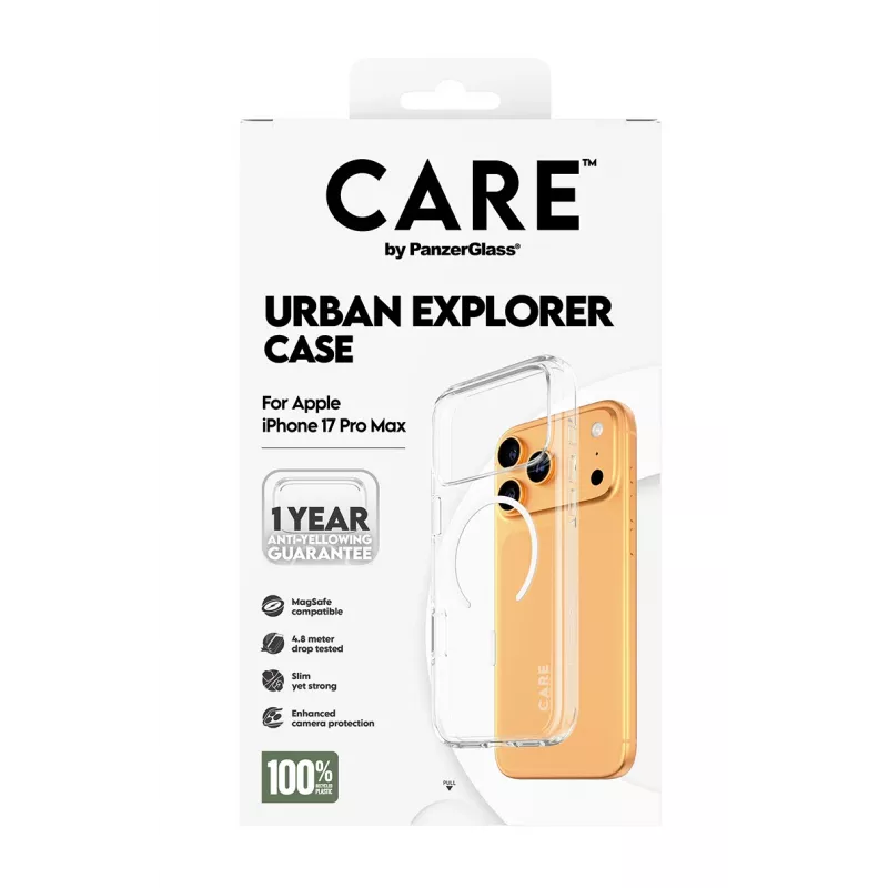 Puzdro PanzerGlass CARE by Flagship Case Transparent Urban Explorer White MagSafe iPhone 17 Pro Max