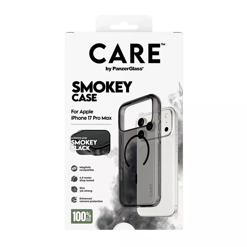 PanzerGlass CARE™ by ® Urban Explorer Case Smokey s čiernou MagSafe iPhone 17 Pro Max