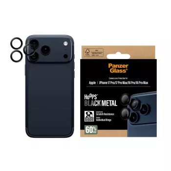 PanzerGlass ® Hoops® ochrana šošovky fotoaparátu čierna iPhone 17 Pro | iPhone 17 Pro Max | iPhone 16 Pro | 16 Pro Max