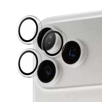 Ochrana fotoaparátu PanzerGlass Hoops transparentná pre iPhone 17 Pro / 17 Pro Max / 16 Pro / 16 Pro Max, tvrdené sklo, silikón, 1 ks