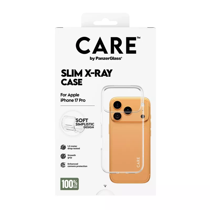 Ochranný kryt na telefón PanzerGlass CARE módne puzdro transparentné X‑Ray Soft Basic pre iPhone 17 Pro
