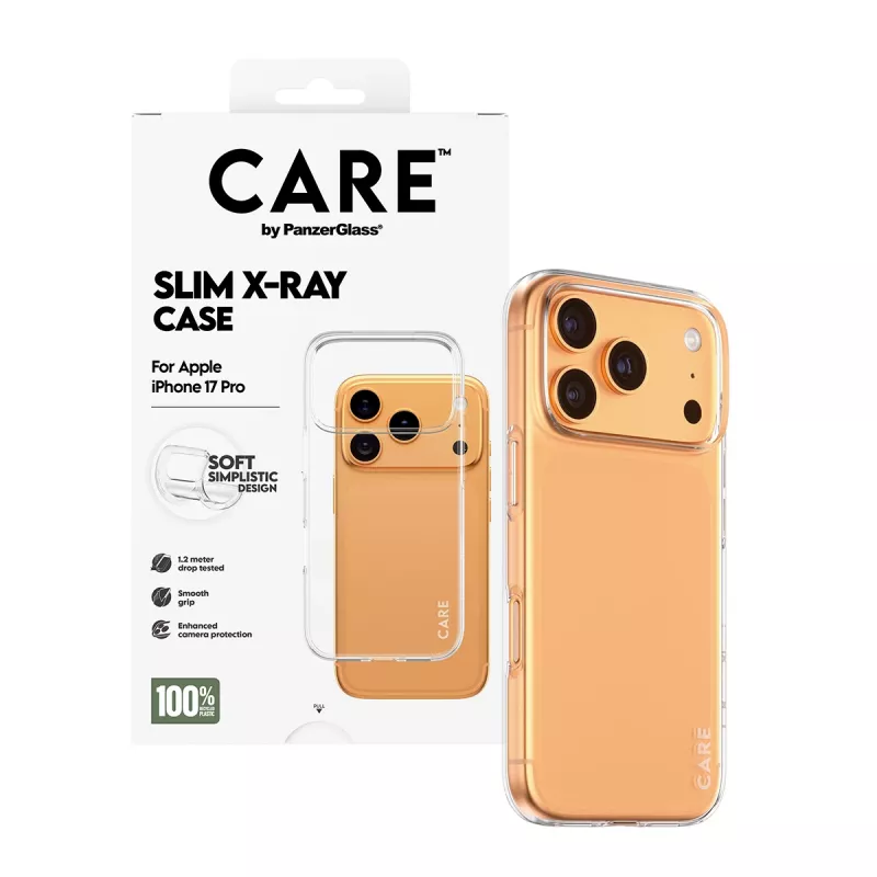 Ochranný kryt na telefón PanzerGlass CARE módne puzdro transparentné X‑Ray Soft Basic pre iPhone 17 Pro