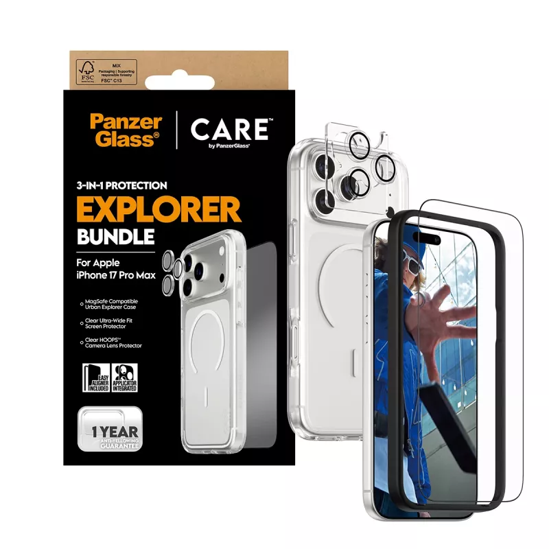PanzerGlass ® | CARE by ® Flagship 3-in-1 Urban Explorer sada iPhone 17 Pro Max