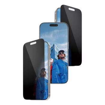 Ochranná fólia displeja PanzerGlass 2-Way Privacy pre iPhone 17 Pro — Ultra-Wide Fit, tvrdené sklo, filter proti videniu, FASTFIT