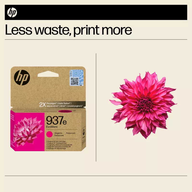HP 937e EvoMore purpurová originálna atramentová kazeta