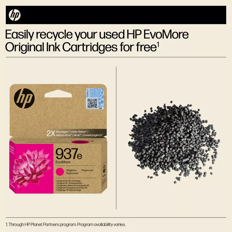 HP 937e EvoMore purpurová originálna atramentová kazeta